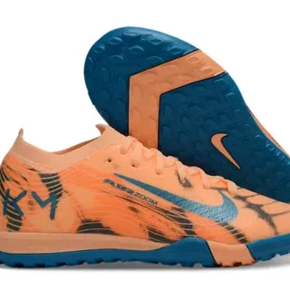 Nike Zapatillas de fútbol turf naranja azul upper de punto impresión gráfica