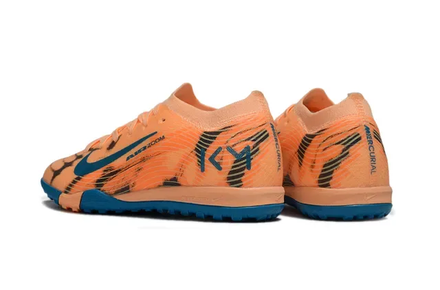 Nike برتقالي أزرق كيت أب جرافيك برينت تيرف أحذية كرة القدم 6