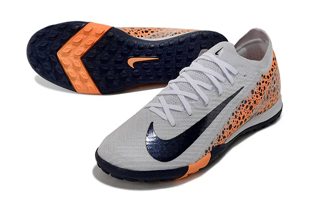 Nike Tênis de Futebol Turf com Upper de Knit Laranja Navy, Overlay Speckled 3