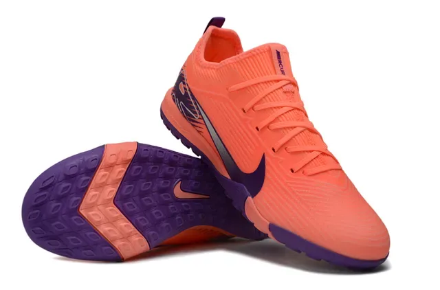 Nike أحذية كرة القدم تيرف برتقالي وبنفسجي أعلى خيط كولار منخفض 3
