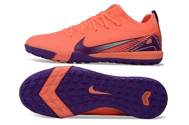 Nike أحذية كرة القدم تيرف برتقالي وبنفسجي أعلى خيط كولار منخفض 5