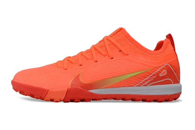 Nike Chaussures de Football Turf avec Upper en Tricot Orange et Rouge, Col Dynamic Fit 8