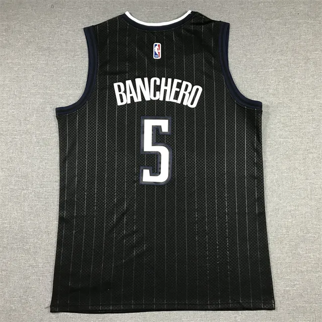 Nike Orlando Magic City Edition Black Pinstripe Basketball Jersey 2