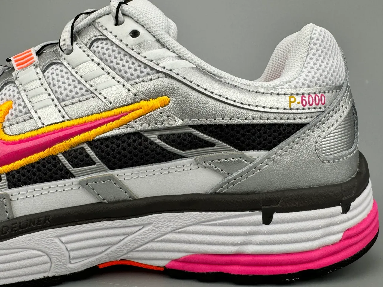 Nike P-6000 Silver Black Pink Yellow Lifestyle Sneakers 3