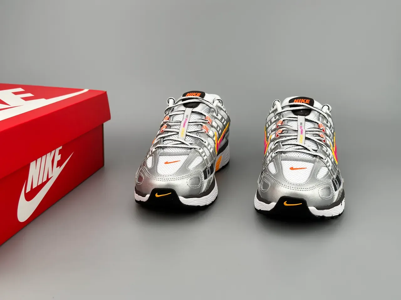 Nike P-6000 Silver Black Pink Yellow Lifestyle Sneakers 5