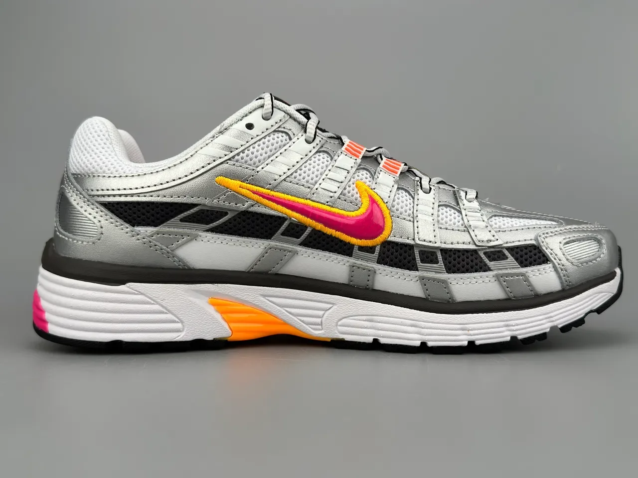 Nike P-6000 Silver Black Pink Yellow Lifestyle Sneakers 10