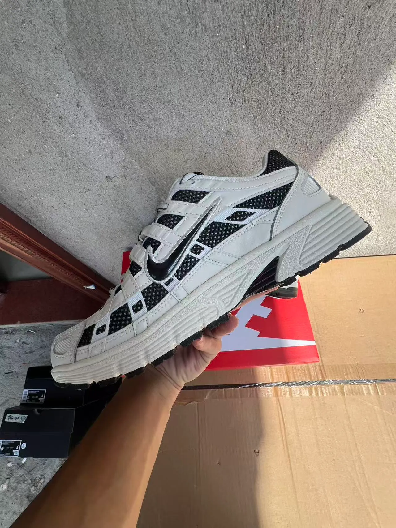 Nike P-6000 White and Black Lifestyle Sneakers 5