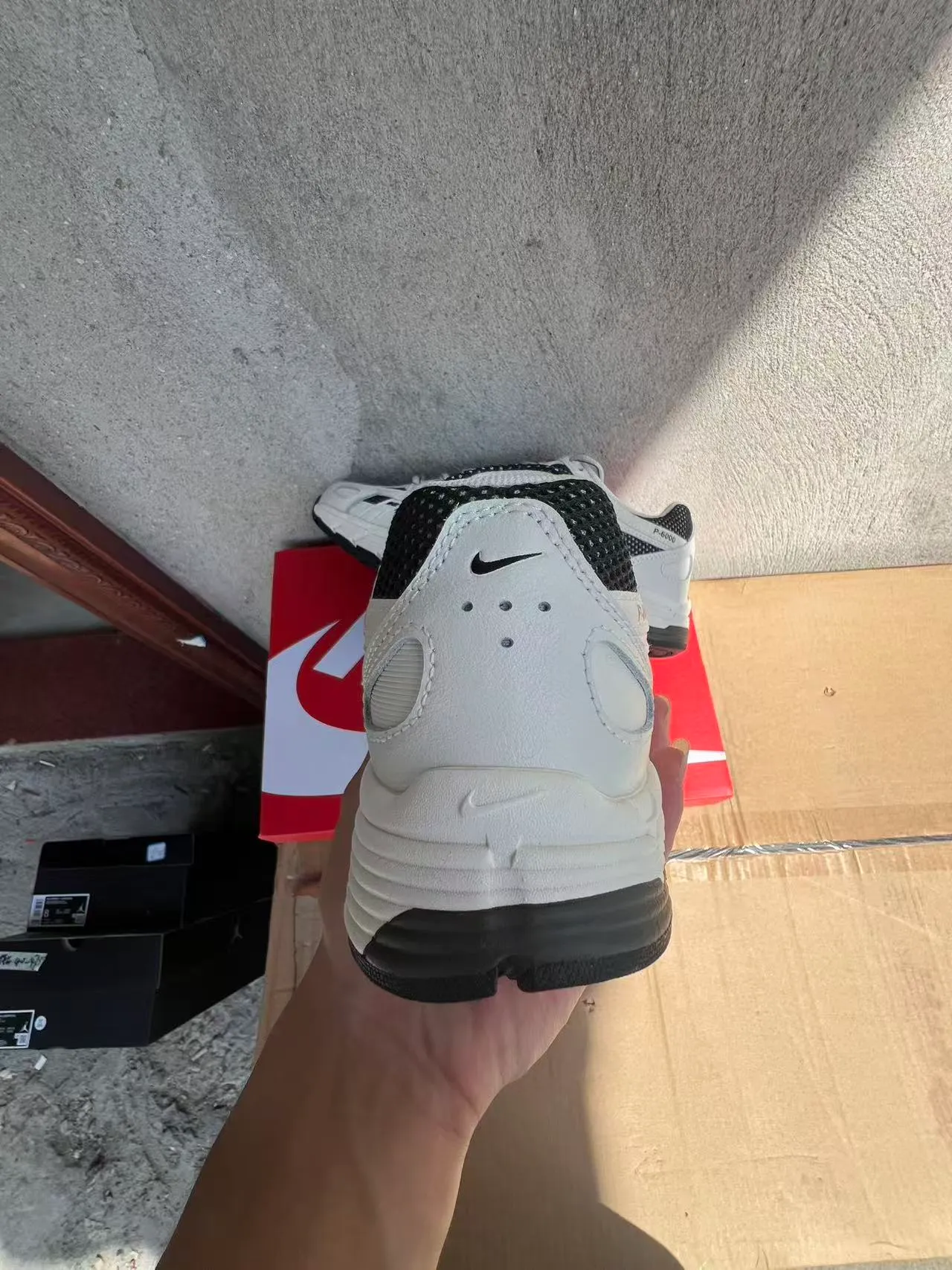 Nike P-6000 White and Black Lifestyle Sneakers 8