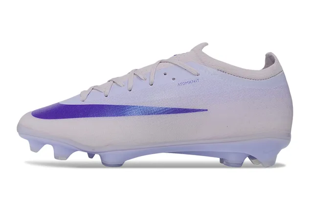 Nike Phantom GT Atomknit White Purple Firm-Ground Soccer Shoes 6