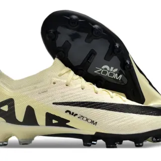 Nike Phantom GT Beige Black Knit Upper Low-Cut Sock Collar Firm-Ground Soccer Shoes