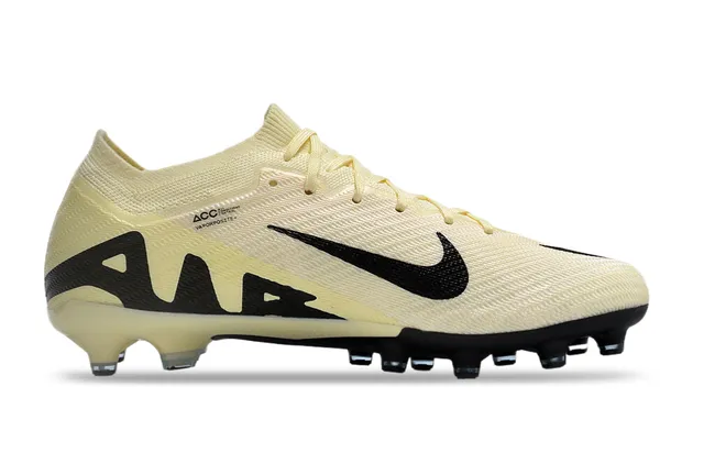 Nike Phantom GT Beige Black Upper Tricot Col de Chaussette Basse Terrain Firme Chaussures de Football 5