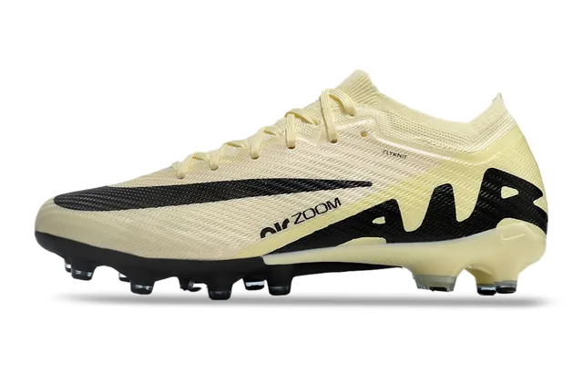 Nike Phantom GT Beige Black Upper Tricot Col de Chaussette Basse Terrain Firme Chaussures de Football 6