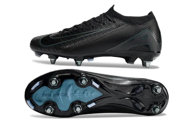 Nike Phantom GT Black Blue Low-Cut Knit Upper Asymmetric Lacing Firm-Ground Soccer Shoes 6