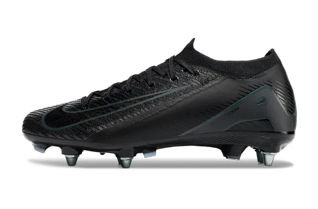 Nike Phantom GT Black Blue Low-Cut Knit Upper Asymmetric Lacing Firm-Ground Soccer Shoes 7