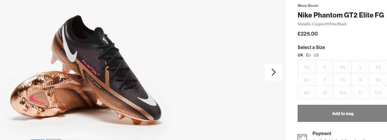 Nike Phantom GT Negro Dorado Bajo Corte Superior Sintético Recubrimiento Metálico Cobre Superficie Natural Zapatos de Fútbol 11