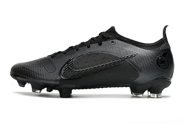 Nike Phantom GT Black Coupe Basse Texturé Fibres de Carbone Tige Terrain Solide Chaussures de Football 5