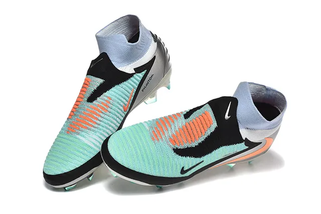 Nike Phantom GT Black Multicolor Sock-Fit Collar Asymmetrical Lacing Firm-Ground Soccer Shoes 2