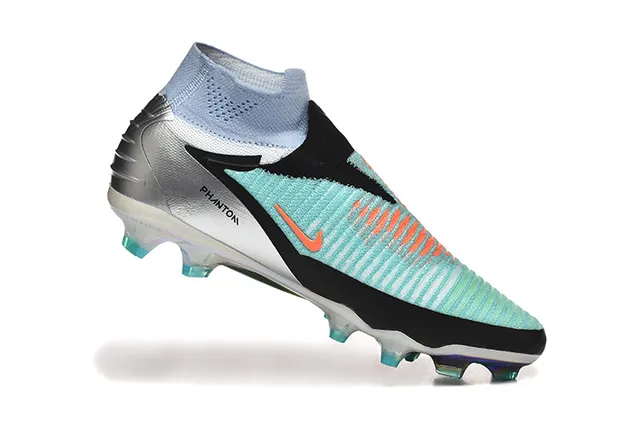 Nike Phantom GT Black Multicolor Sock-Fit Collar Asymmetrical Lacing Firm-Ground Soccer Shoes 3