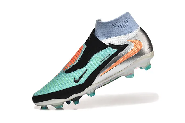Nike Phantom GT Black Multicolor Sock-Fit Collar Asymmetrical Lacing Firm-Ground Soccer Shoes 4