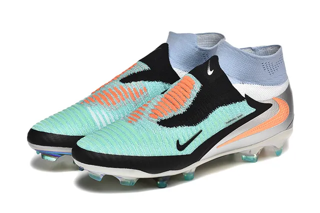 Nike Phantom GT Black Multicolor Sock-Fit Collar Asymmetrical Lacing Firm-Ground Soccer Shoes 8