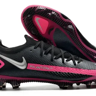 Nike Phantom GT Black Pink Silver Firm-Ground Zapatos de fútbol