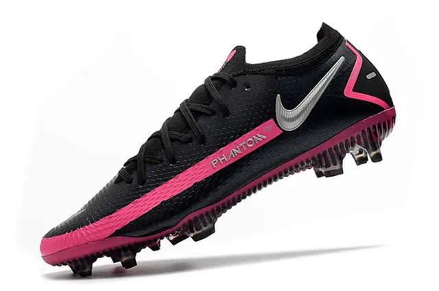 Nike Phantom GT Black Pink Silver Firm-Ground Soccer Shoes 4