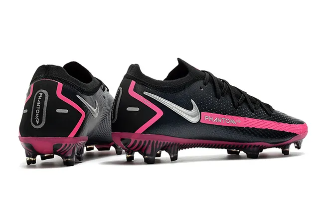 Nike Phantom GT Black Pink Silver Firm-Ground Soccer Shoes 7