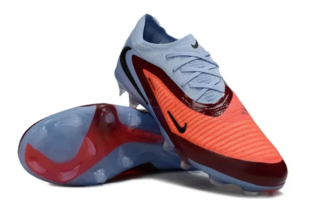 Nike Phantom GT أزرق برتقالي Upper Knit Dynamic Midfoot Cage Firm-Ground أحذية كرة القدم 3