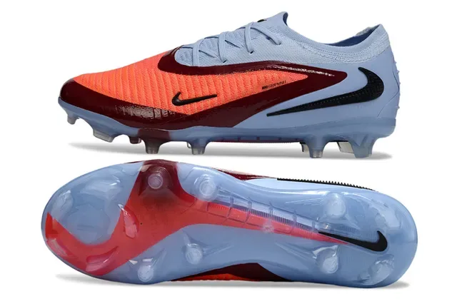 Nike Phantom GT أزرق برتقالي Upper Knit Dynamic Midfoot Cage Firm-Ground أحذية كرة القدم 5