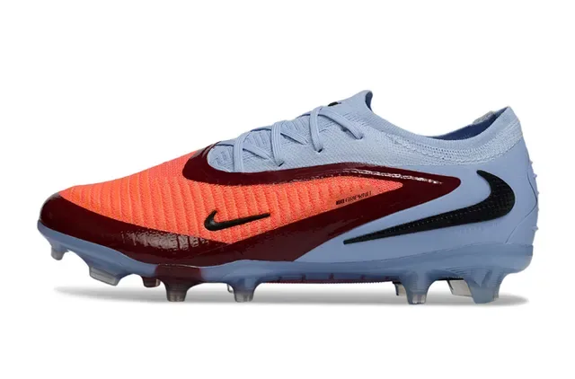 Nike Phantom GT أزرق برتقالي Upper Knit Dynamic Midfoot Cage Firm-Ground أحذية كرة القدم 8