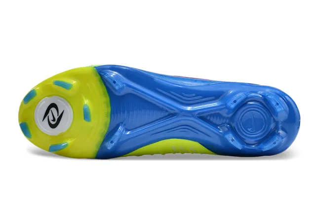 Nike Phantom GT Blue Yellow Low-Cut Sock-Fit Collar Asymmetric Lacing Firm-Ground Soccer Shoes 6