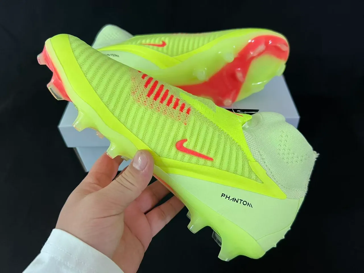 Nike Phantom GT Neon Yellow Orange Firm-Ground Soccer Shoes 17