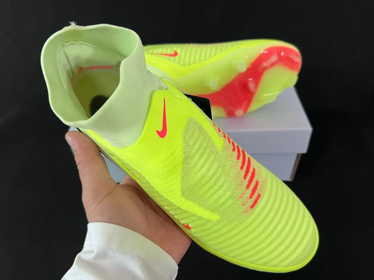 Nike Phantom GT Neon Yellow Orange Firm-Ground Soccer Shoes 18