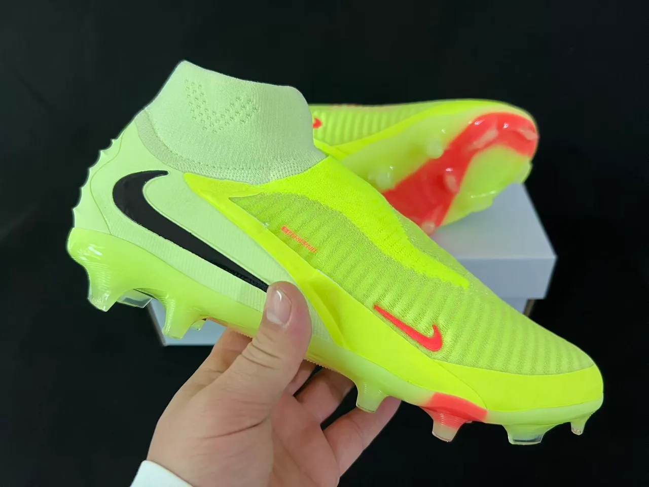 Nike Phantom GT Neon Yellow Orange Firm-Ground Soccer Shoes 19