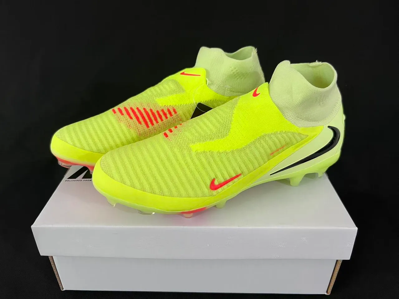 Nike Phantom GT Neon Yellow Orange Firm-Ground Soccer Shoes 23