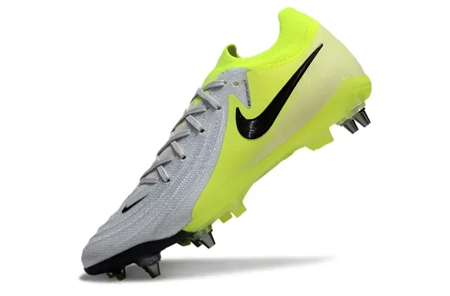Nike Phantom GT Amarelo Neón Prata Preto Chuteiras para campo natural 3