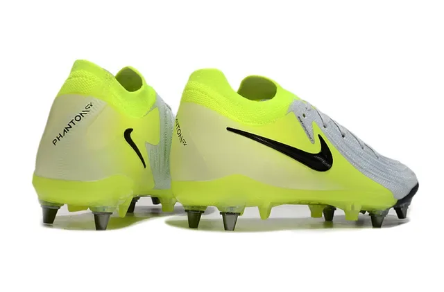 Nike Phantom GT Amarelo Neón Prata Preto Chuteiras para campo natural 5