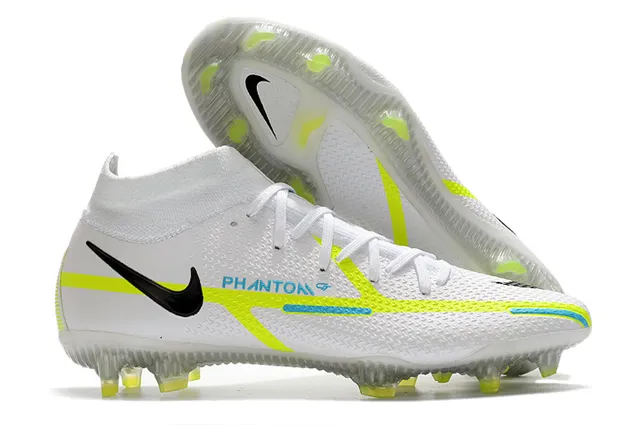Nike Phantom GT White Green Low-Cut Sock-Fit Collar Firm-Ground Soccer Shoes 2