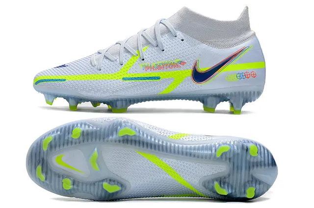 Nike Phantom GT White Green Low-Cut Sock-Fit Collar Firm-Ground Soccer Shoes 3