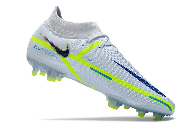Nike Phantom GT White Green Low-Cut Sock-Fit Collar Firm-Ground Soccer Shoes 4