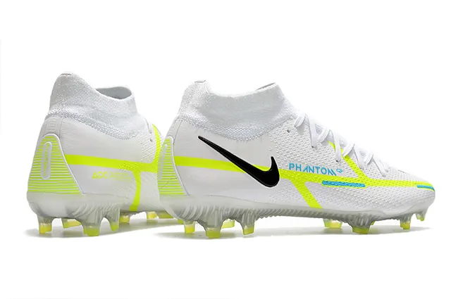 Nike Phantom GT White Green Low-Cut Sock-Fit Collar Firm-Ground Soccer Shoes 14