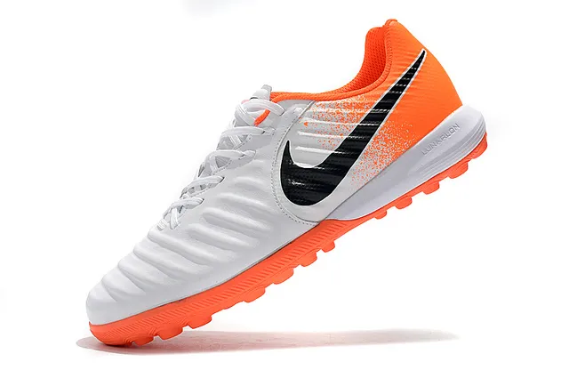 Nike Phantom GT Blanc et Orange Haut Texturisé Synthétique Avant-pied Matelassé Chaussures de Football pour Pelouse Artificielle 14