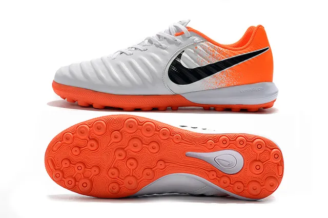 Nike Phantom GT Blanc et Orange Haut Texturisé Synthétique Avant-pied Matelassé Chaussures de Football pour Pelouse Artificielle 19