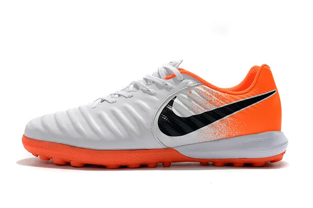 Nike Phantom GT Blanc et Orange Haut Texturisé Synthétique Avant-pied Matelassé Chaussures de Football pour Pelouse Artificielle 20