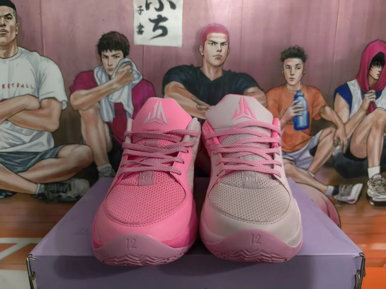 Nike Chaussures de Basketball Basses en Maille et Synthétique Rose et Gris 5