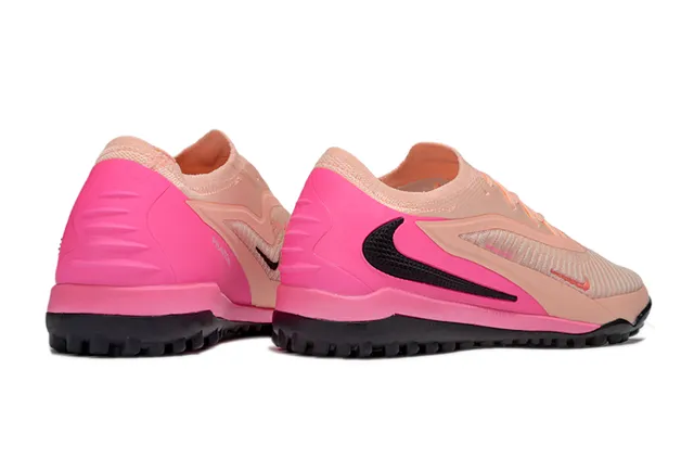 Nike Sapatos de futebol turf upper tricô rosa bege overlay cage sintético 6