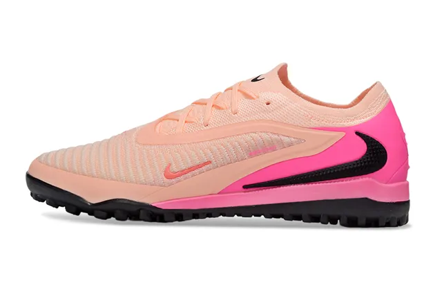 Nike Sapatos de futebol turf upper tricô rosa bege overlay cage sintético 8