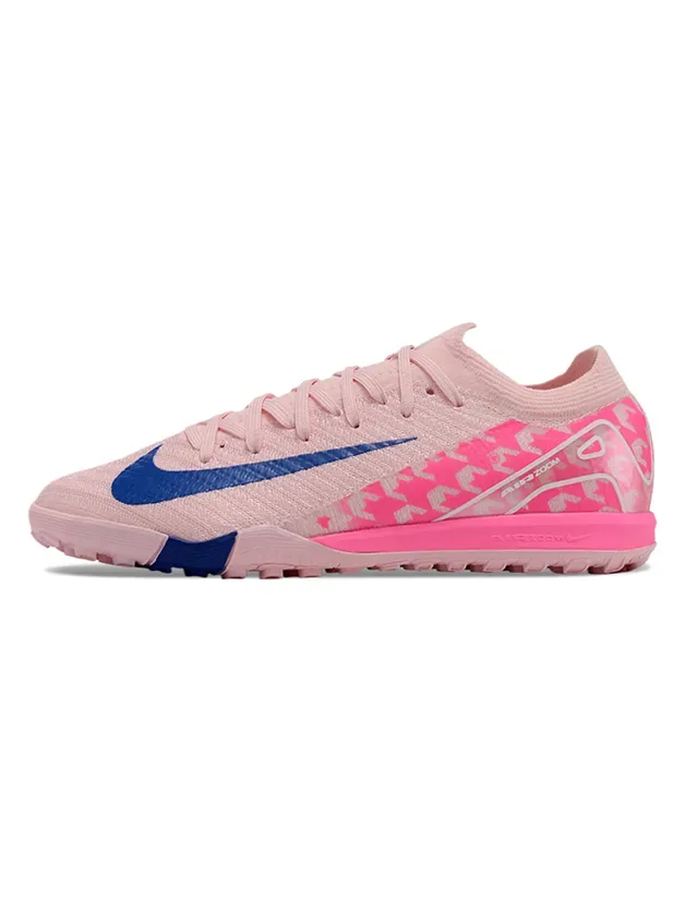 Nike Pink Blue Knit Upper Patterned Side Overlay Sneakers 3