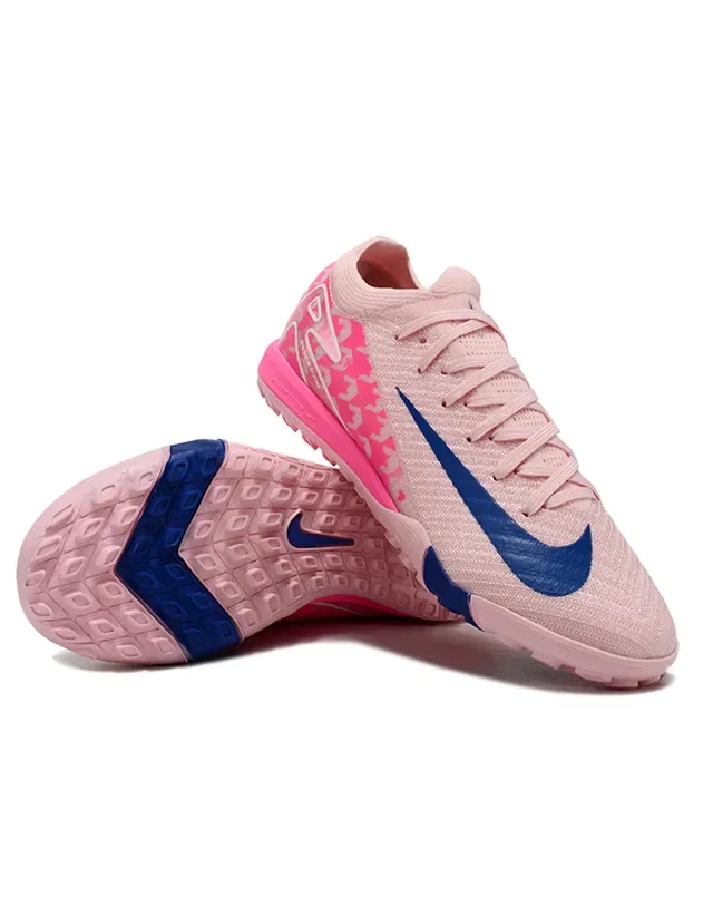 Nike Pink Blue Knit Upper Patterned Side Overlay Sneakers 4