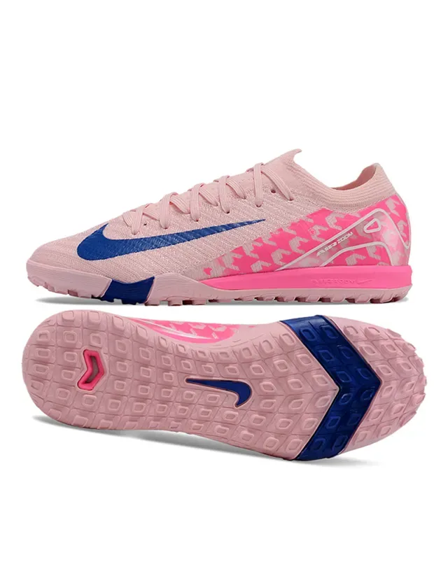 Nike Pink Blue Knit Upper Patterned Side Overlay Sneakers 6